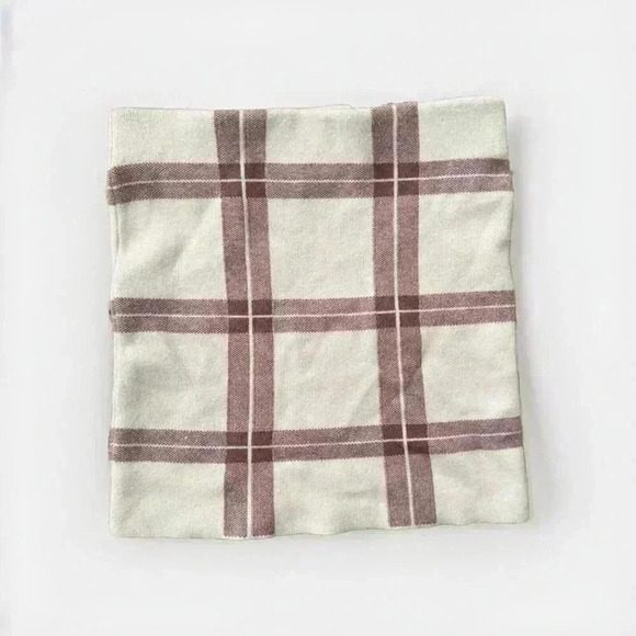 Tillys Full Tilt Plaid Sweater Skirt Cream Combo Medium Mini Skirt - Picture 4 of 6